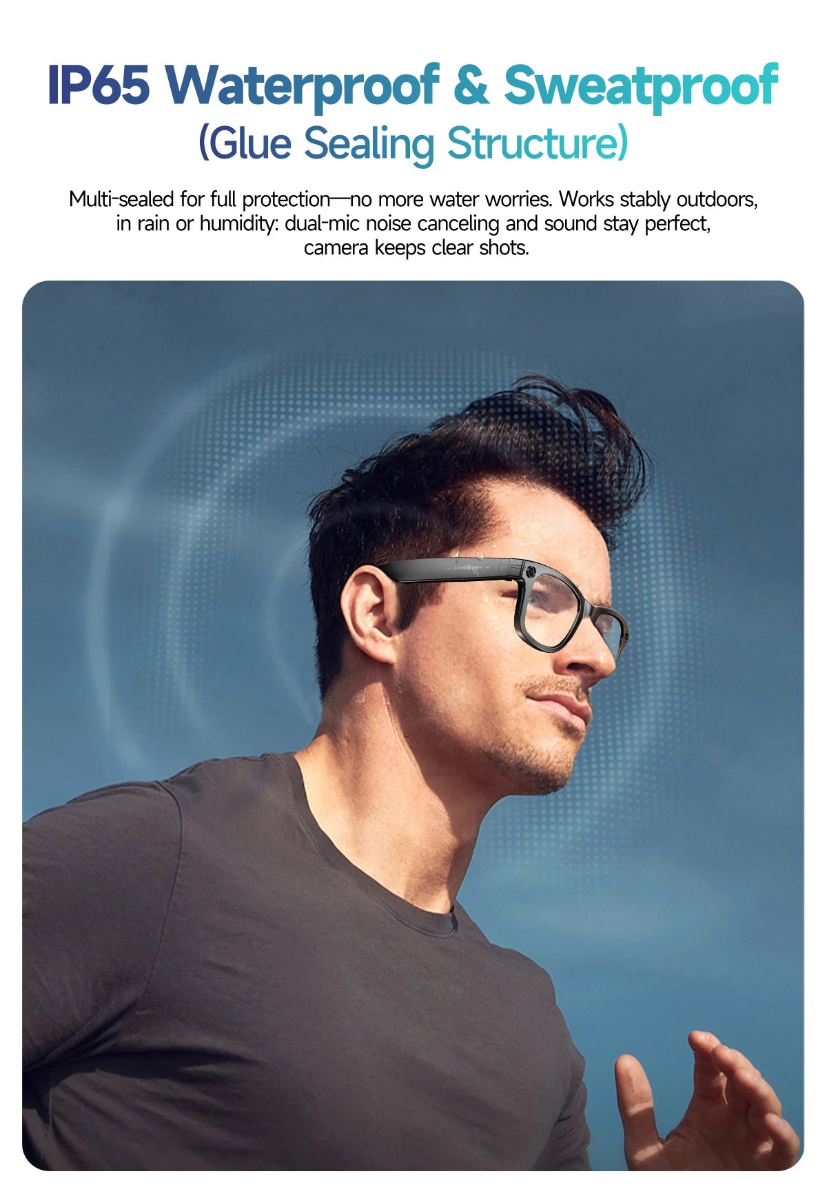 AI Smart Glasses with Camera 4K HD Video and PhotoCapture Real-TimeTranslation Voice Recording Open-Ear Audio Object Recognition