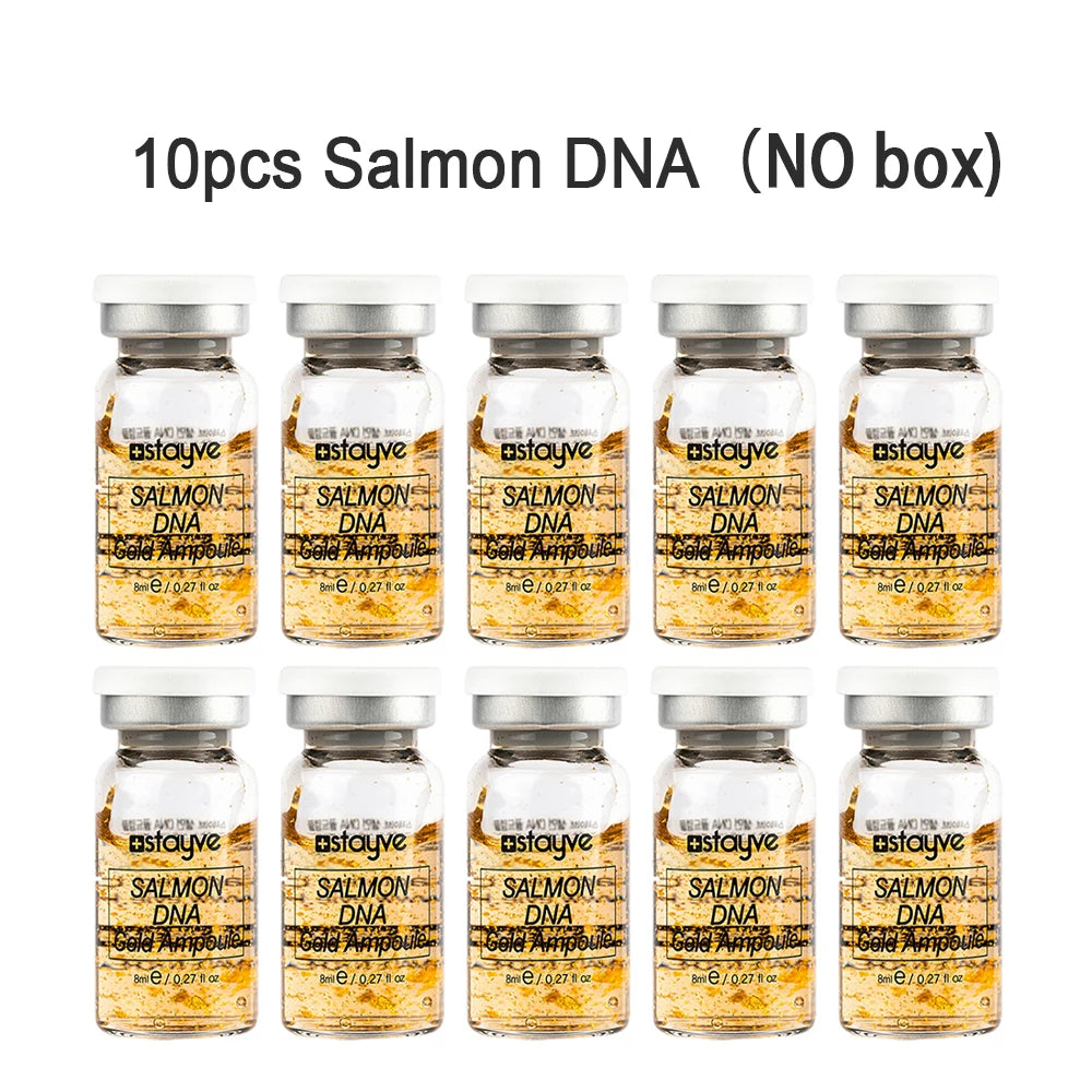 Korea 8ml Salmon DNA Gold Ampoule Skin Booster Serum Kit Stayve  BB Cream Glow Brightening Whitening Moisturizing Face SkinCare