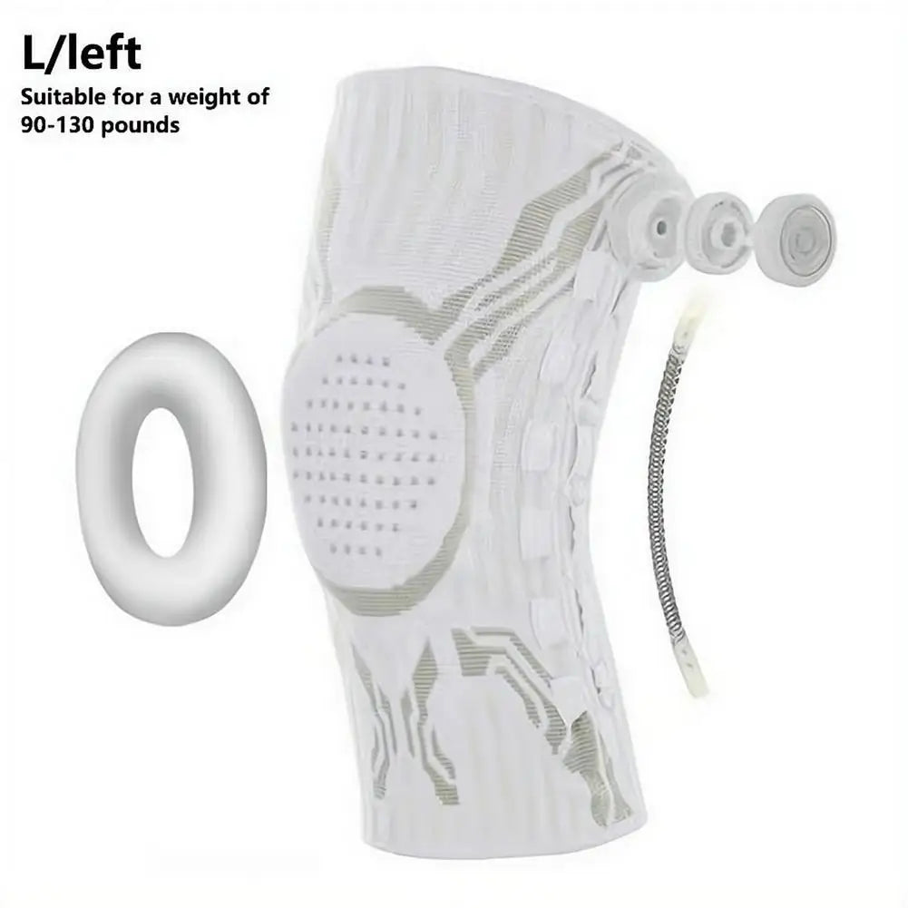 Knob Adjustable Knee Brace 360 Degree Protection Spring Lateral Support Anti-Slip Silicone Pads Breathable Knee Sleeve