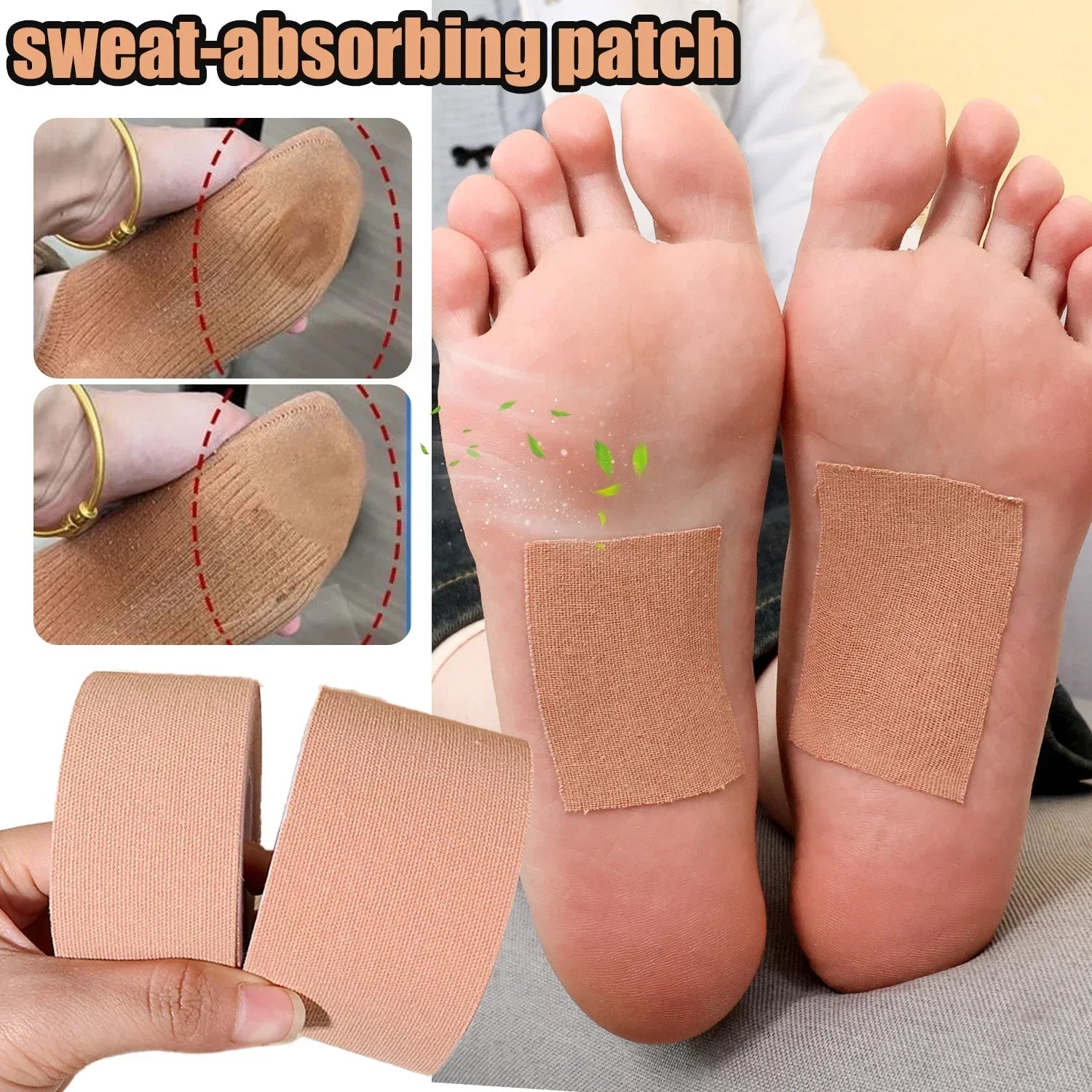 10m Invisible Underarm Sweat Roll Soft Self-adhesive Foot Sweat Absorbing Stickers for Men Women Disposable Anti Armpits Patch