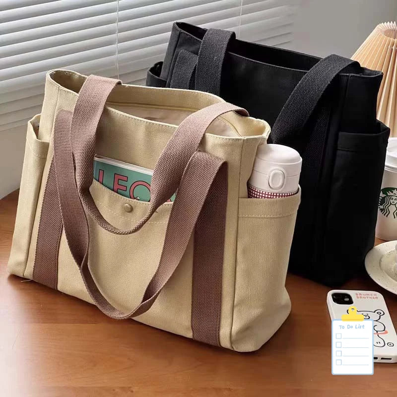 =Women’s Casual Canvas Commuter Tote Bag