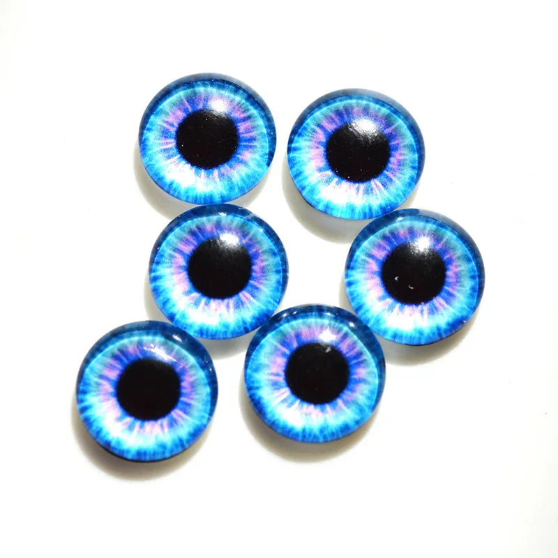glass eyes cabochons Round 6MM-30MM Round Dome Dragon Eye Dragon Cat Eye Toys DIY Jewelry Accessory MIX Pupil Eye Cameo