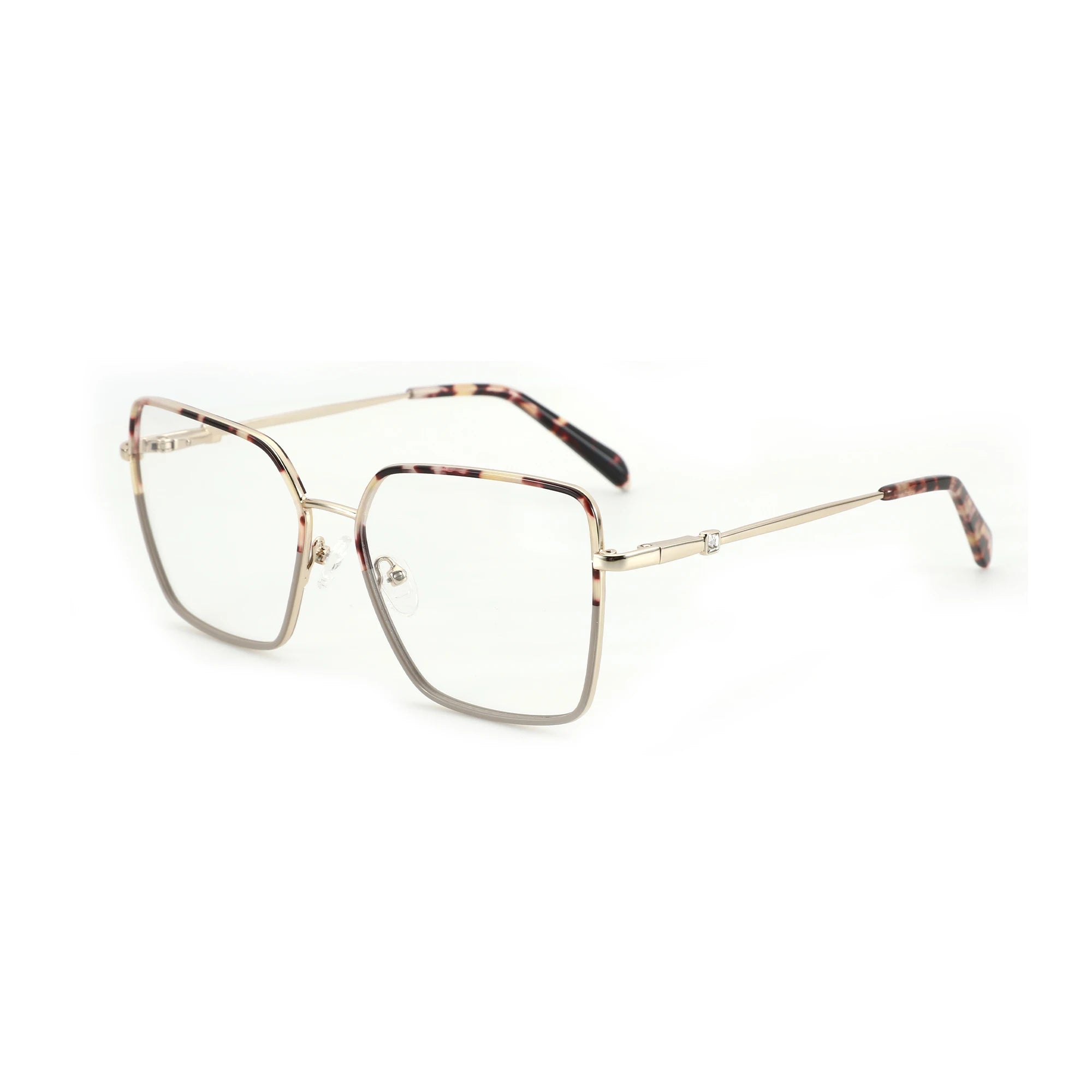 ZENOTTIC Unisex Square Metal Optical Frame High Quality Fashion Eyeglasses Comfort Daily Eyewear