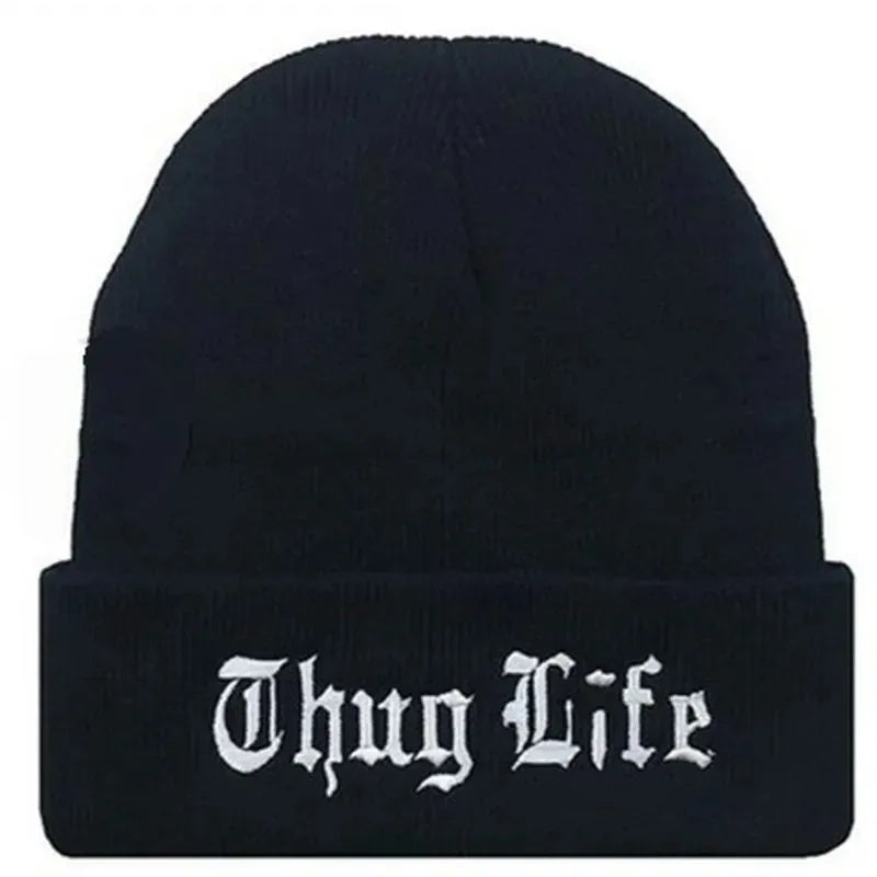 West Beach Gangsta THUG LIFE Winter Warm Fashion Beanies Knitted Bonnet Skullies Caps Hip Hop Gorros Knit Hat Bonnets
