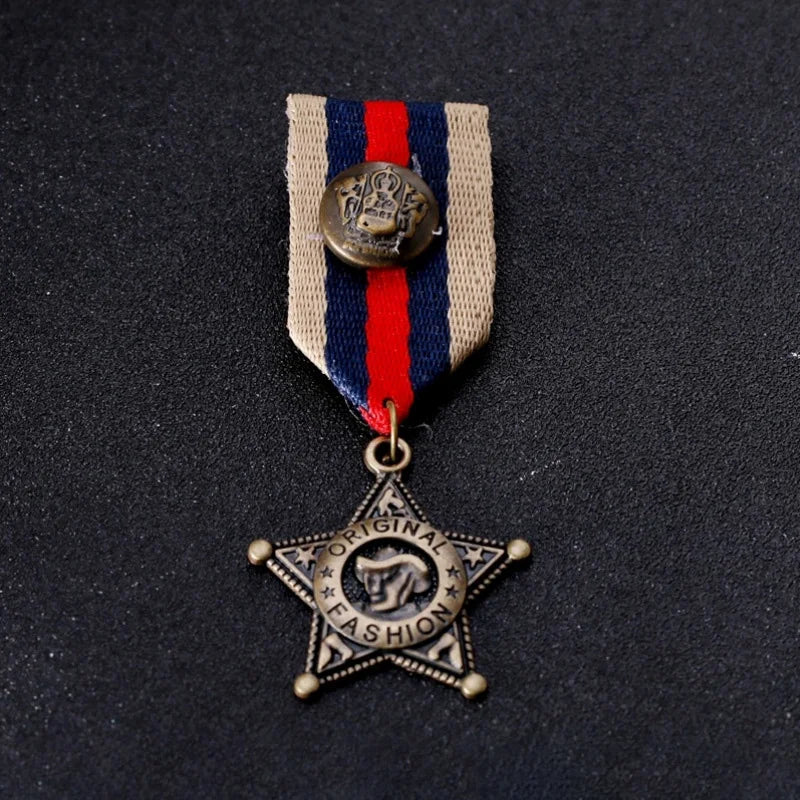 Hot selling trendy product Instagram style coat badge clothing accessories Cross Crown Medal brooch