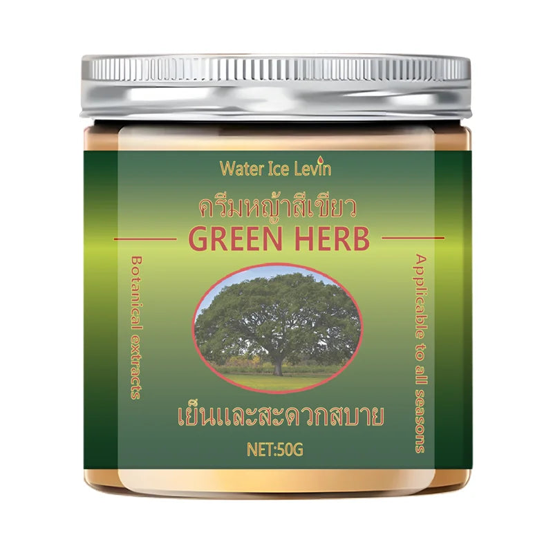 Herbal Body Balm, a Care Cream Containing Glycerin and Mint Extract, Suitable for All Skin Types, Moisturizing Massage Cream with a Fresh Scent