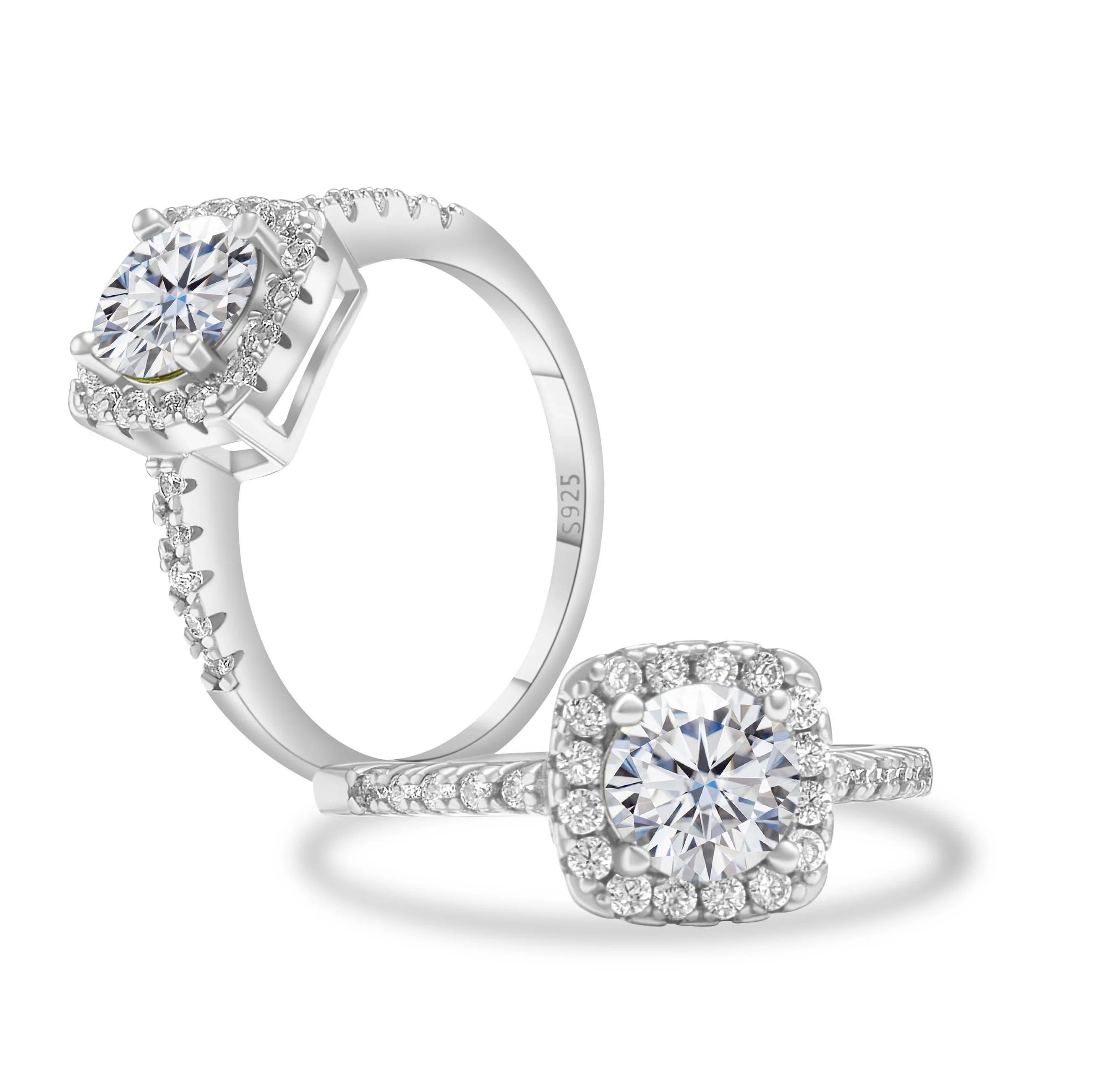 GRA 100% Real 1CT 6.5MM Lab Moissanite Diamond Ring finger Ring For Women 925 Sterling Silver Wedding Luxury fine Jewelry