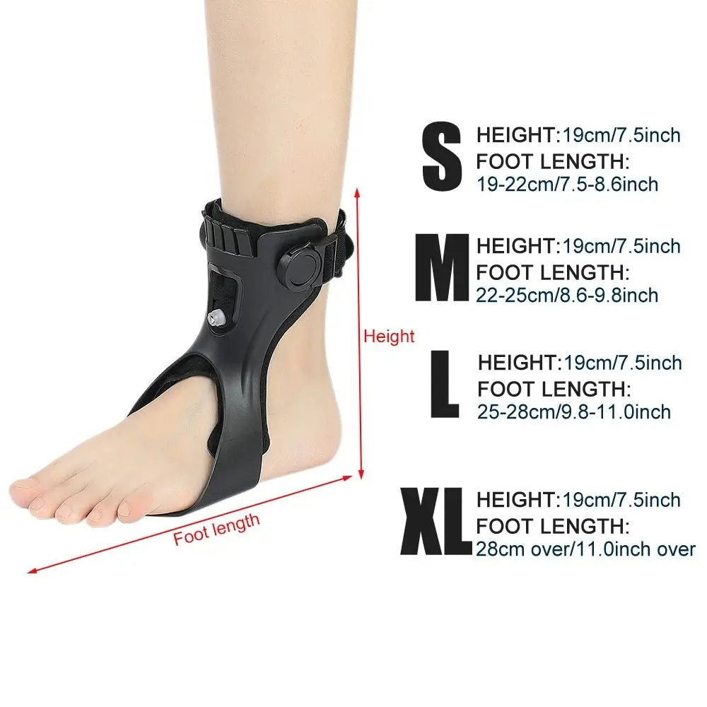 Knob Adjustment Plantar Fasciitis Splint Brace Buckle Airbag Dorsal Drop Foot Orthopedic Brace Comfortable Skin-friendly