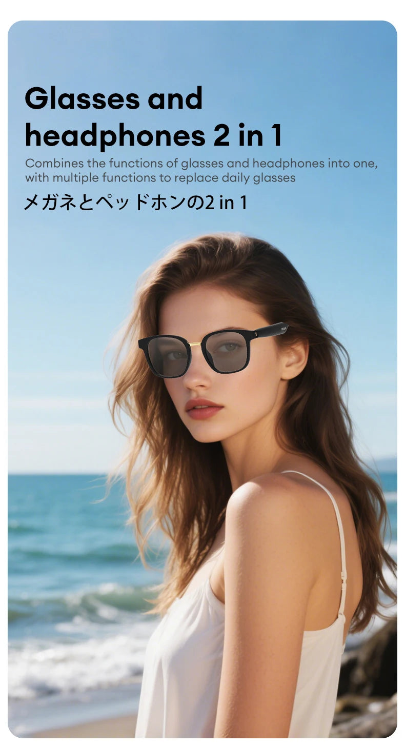 Choice AI Glasses PAXA S7 Pro Photochromic Lenses Sunglasses HD Call Smart Translation Bluetooth Earphones Music Fashion Glasses