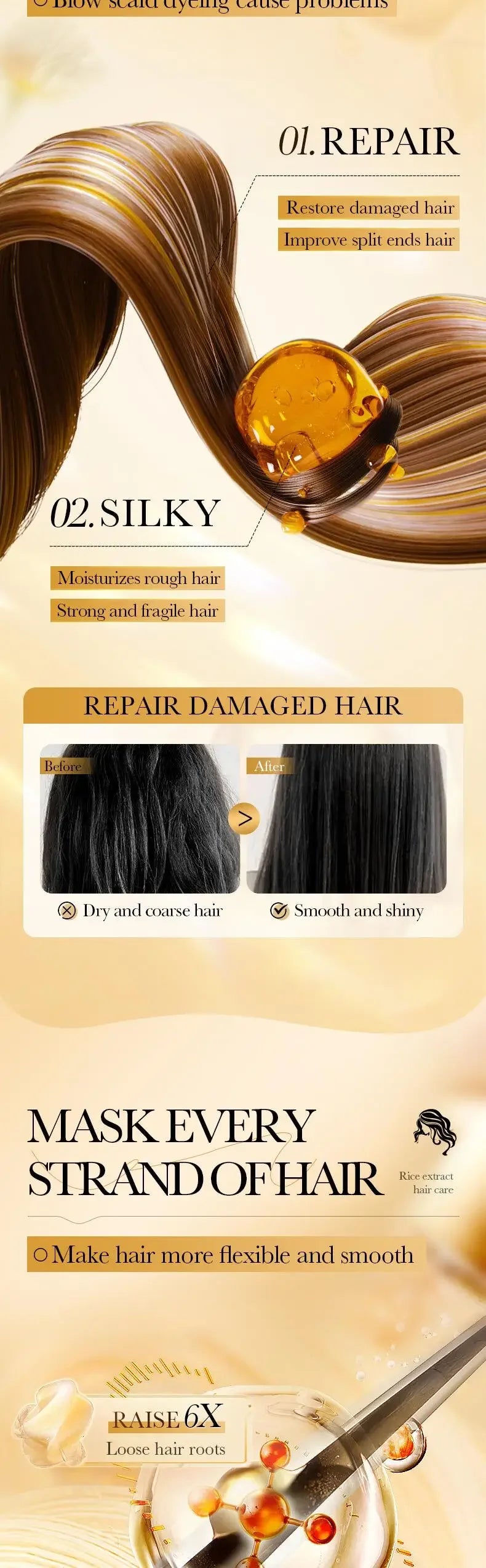 Rice Keratin Hair Mask – 5 Second Repair
