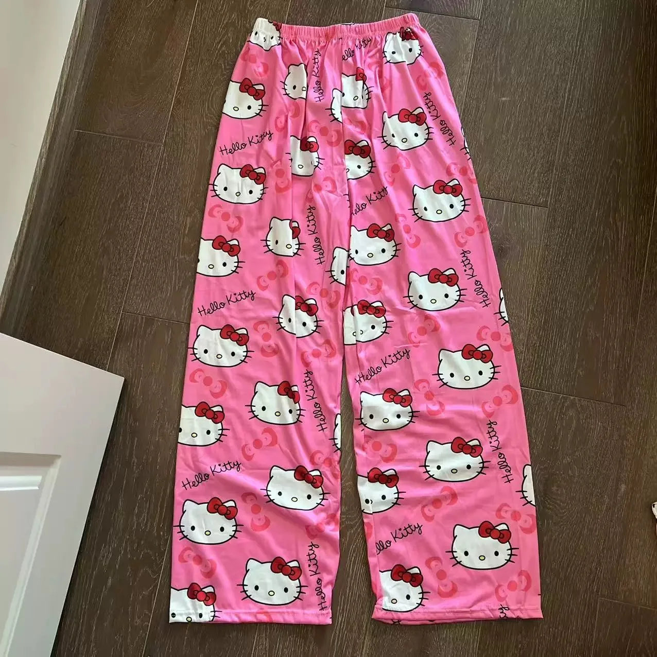 New Y2K Hello Kitty SpiderMan Sleeping Pants Anime Pajama Pants Soft Casual Pants Cartoon Home Trousers Couple Gift