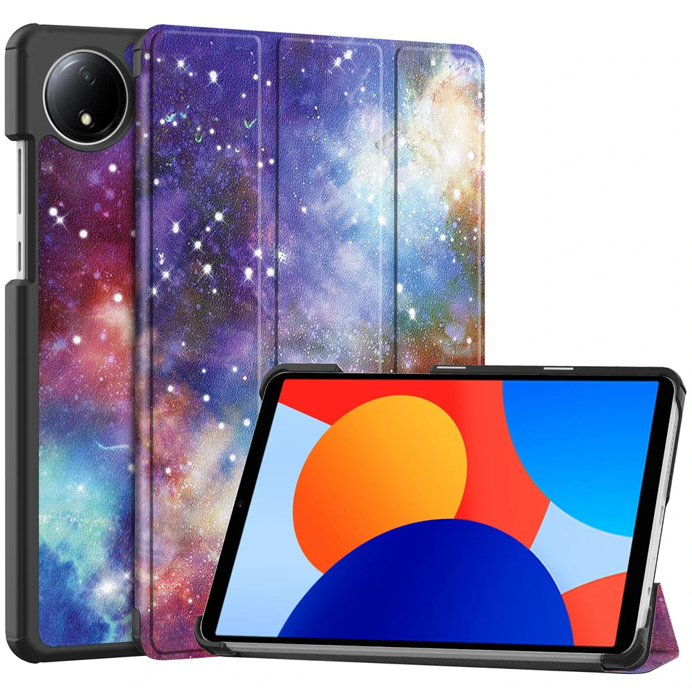 For Xiaomi Redmi Pad SE 8.7 Case 2024 New PU Leather Tri-folding Stand Tablet Cover Funda For redmi pad se 8.7 inch Smart case