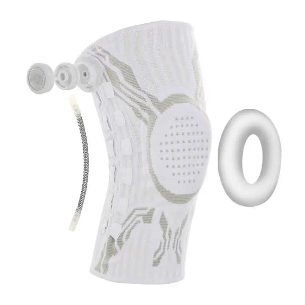 Knob Adjustable Knee Brace 360 Degree Protection Spring Lateral Support Anti-Slip Silicone Pads Breathable Knee Sleeve