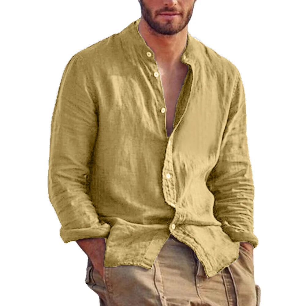 Relaxed Fit Cotton Linen Beach Top