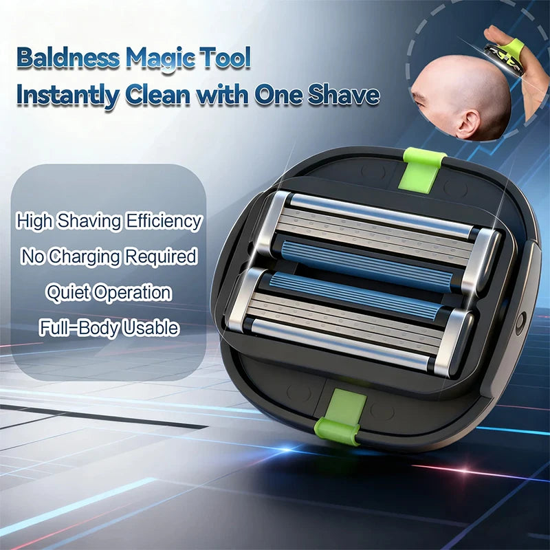Shavcooo HR100 Multifuntion Hair Shaving Razor Mens Head Shaver Women Body Shaver Portable Safety Haircut Razor with Storage Box