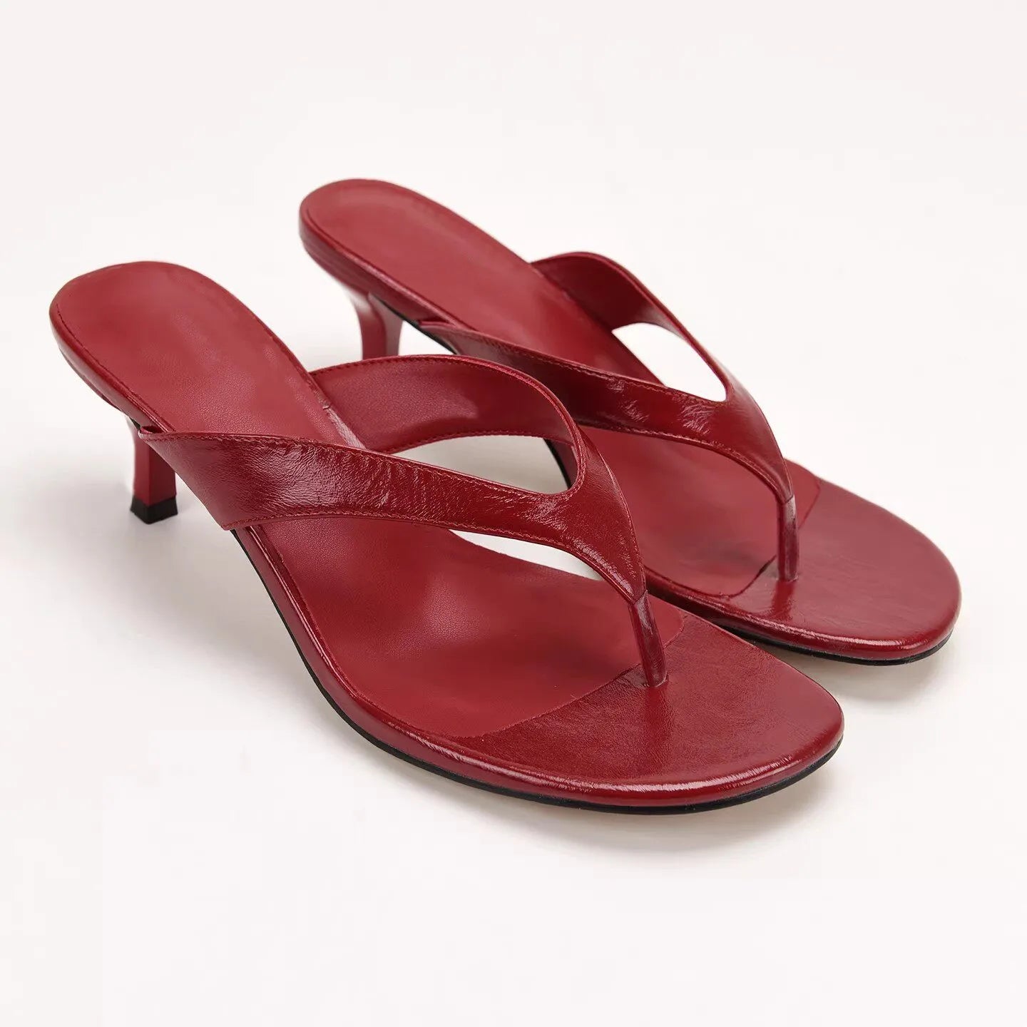 *Fashionable Hot Selling Elegant Sexy Casual Sandals for Women Summer New Comfortable Toe Clamped Banquet High-heeled Slippers