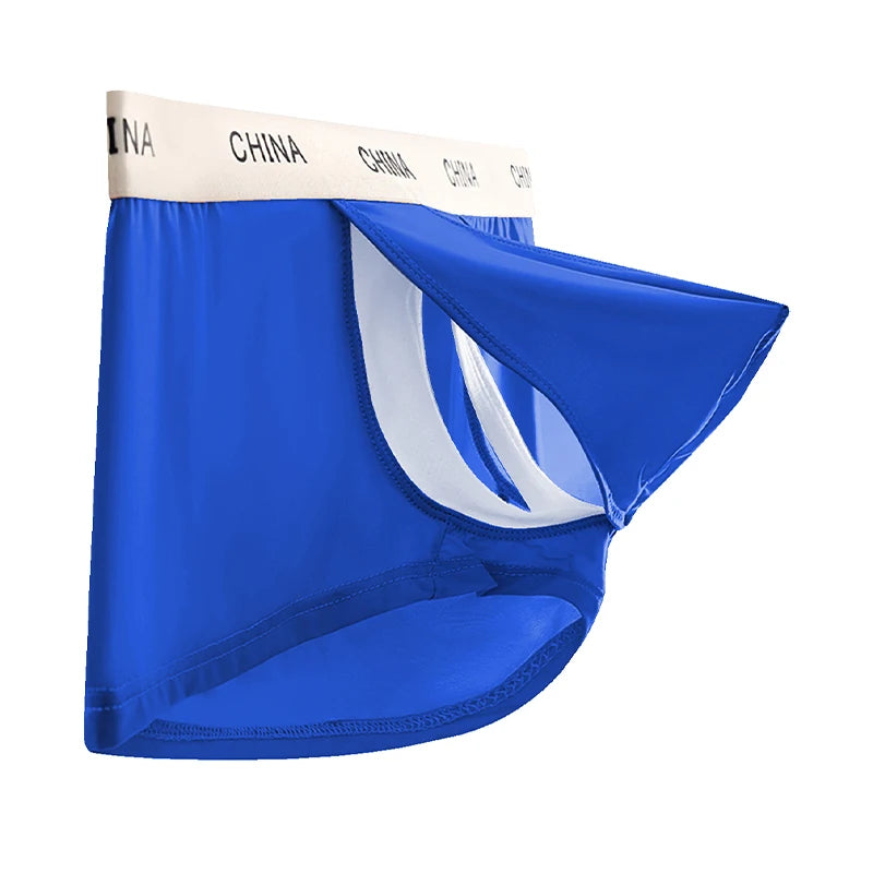 Open Front Underwear Men Sexy Men's Boxer Shorts Panties Breathable Pouch Bulge Underpants Male