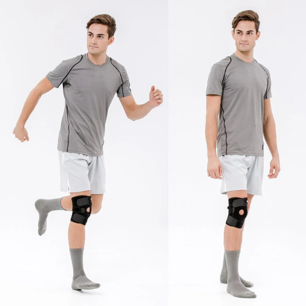 1Pcs Knee Brace with Side Stabilizers & Patella Gel Pads for Maximum Knee Pain Support and Fast Recovery for Men and Women