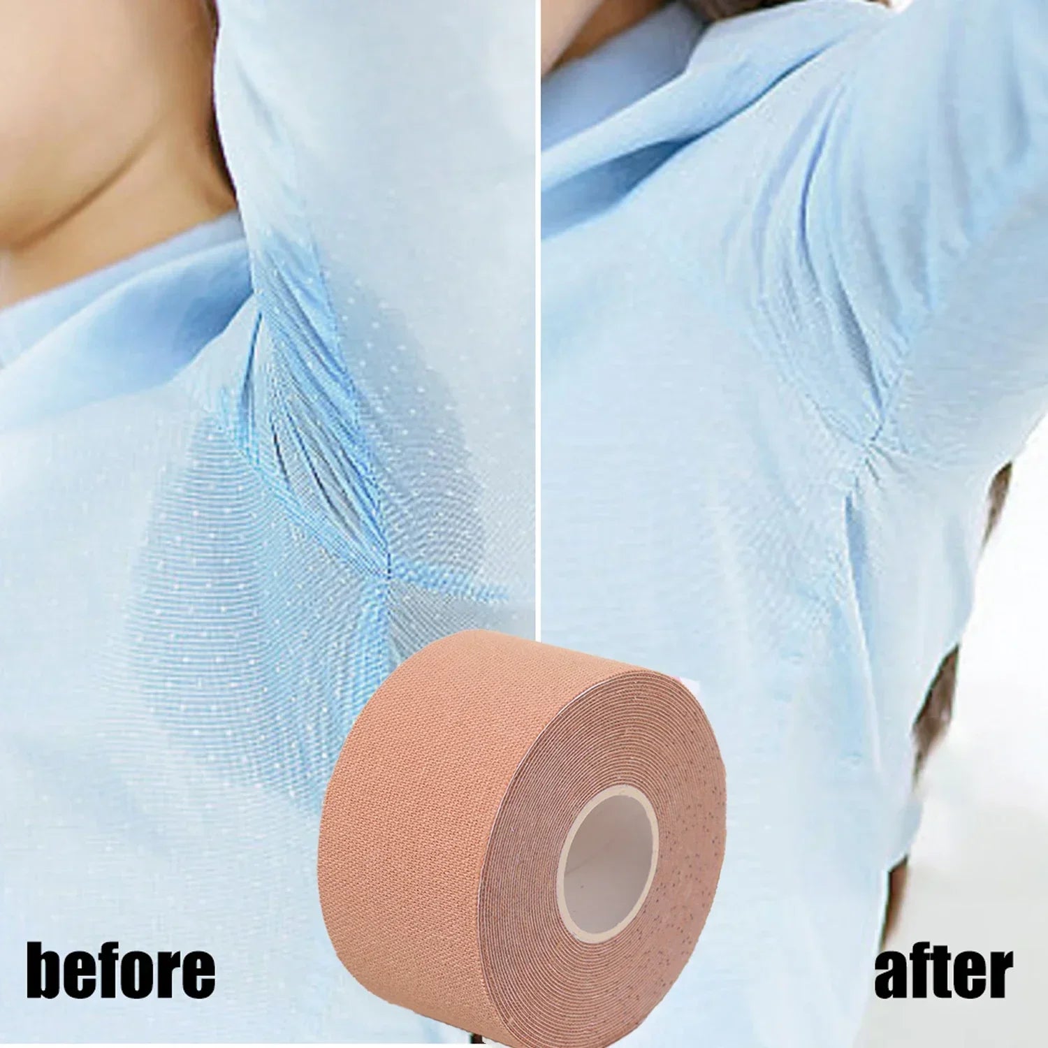10m Invisible Underarm Sweat Roll Soft Self-adhesive Foot Sweat Absorbing Stickers for Men Women Disposable Anti Armpits Patch