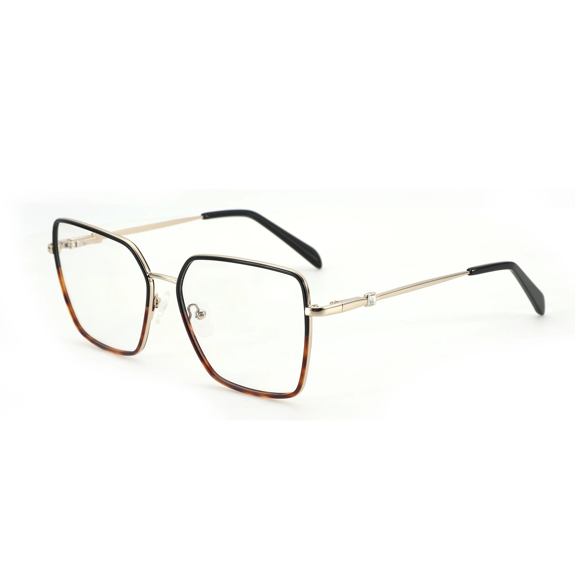 ZENOTTIC Unisex Square Metal Optical Frame High Quality Fashion Eyeglasses Comfort Daily Eyewear