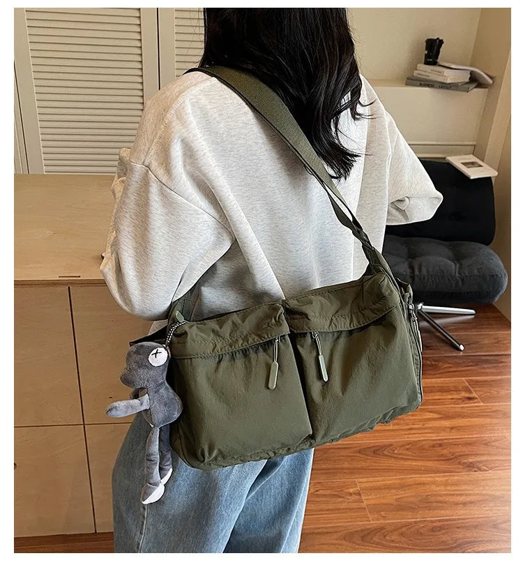 Spring and summer canvas bag women's new hot selling women's bag Youjia high-end sense one-shoulder crossbody bag light luxury n