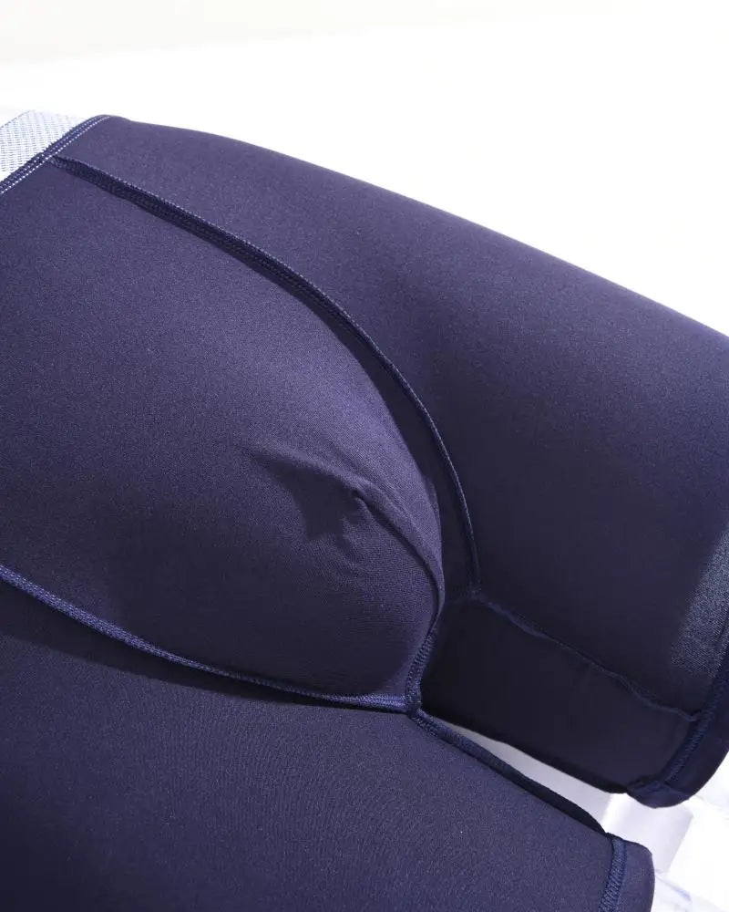 4Pcs/Set Seamless Milk Silk Mid-Long Boxer Shorts For Men Fashion High Elastic Leisure Comfortable Boyshort Sexy Male Underwear