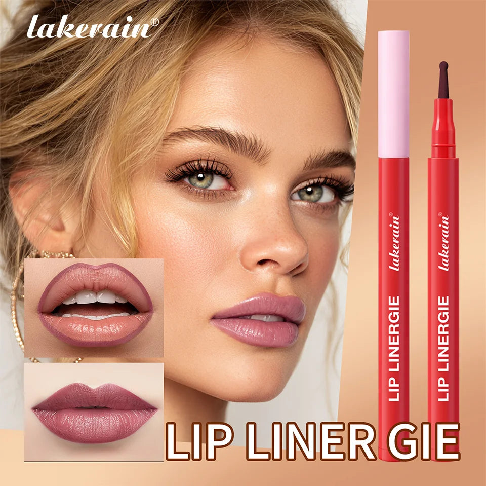 Lakerain Inno Ballpoint Pen Style Lip Liner Long-lasting Non-fading Lip Makeup Lip Line Pen for Clear Definition