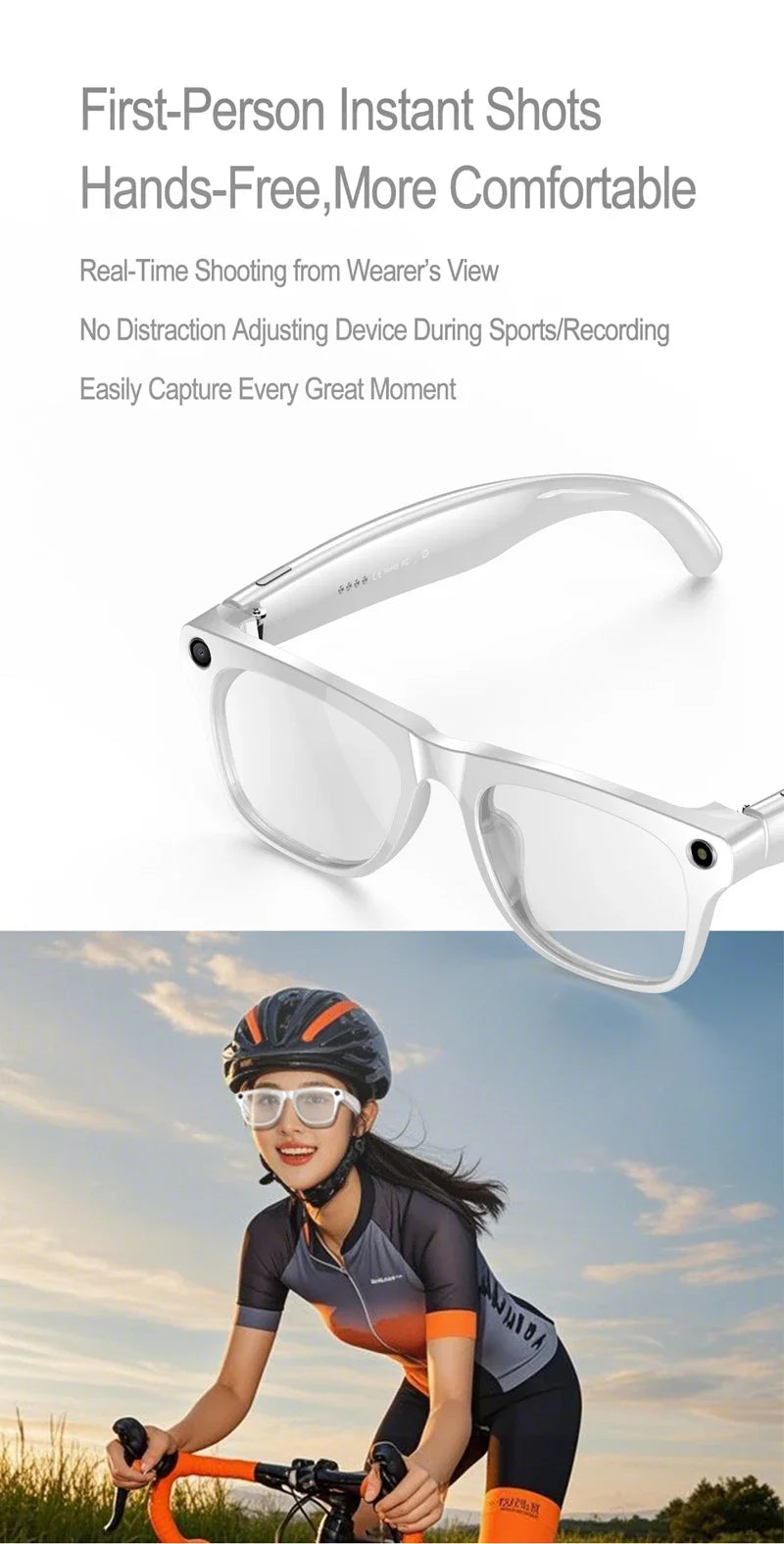 6K HD AI Camera Glasses 800MP Photochromic Multifunctional Smart Glasses Bluetooth Calling Photo Video ChatGPT Music Translation