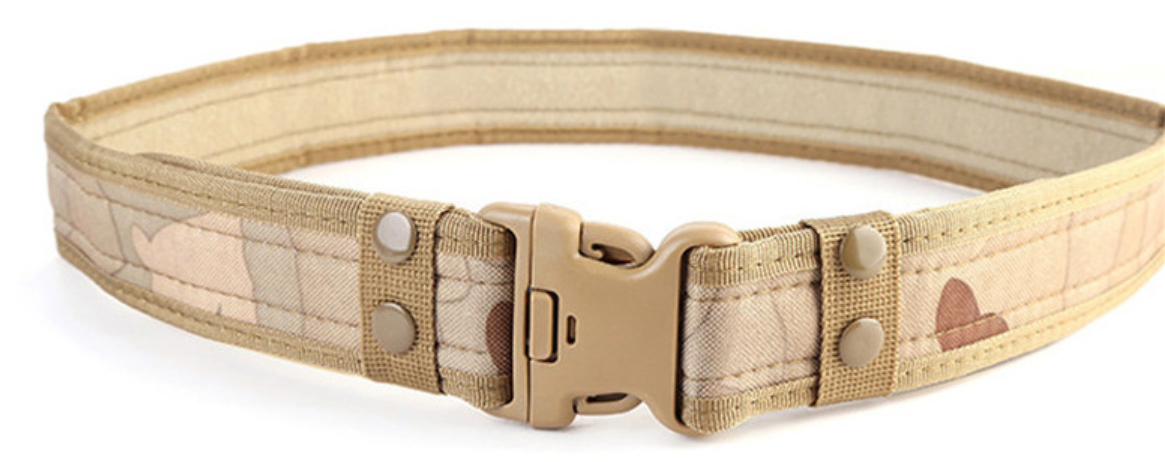 Men's Quickfit Tactical Canvas Belt in army style by My Store 3, featuring durable fabric and adjustable fit.