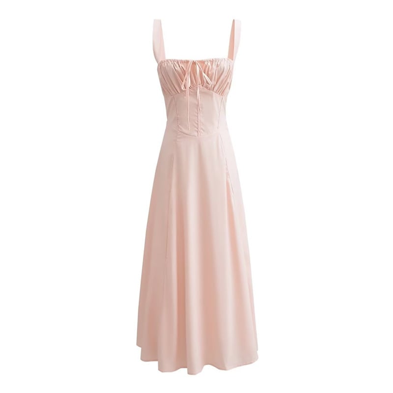 Elegant women's corset lace-up slim fit sling dress by My Store 3, showcasing the detailed lace-up front and sleek silhouette.