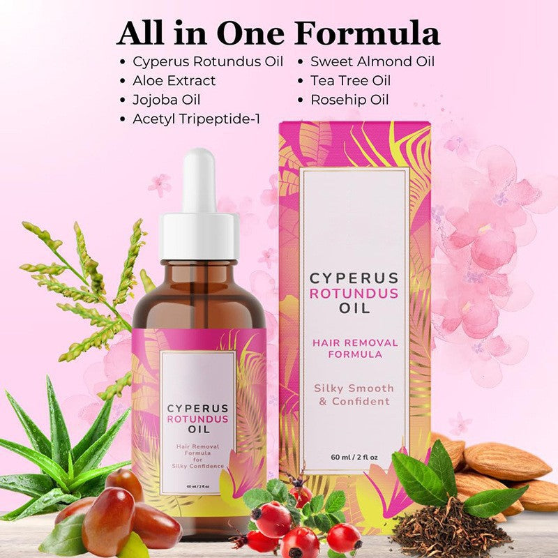 Natural Formula: Contains Cyperus Rotundus Oil, a natural ingredient for hair and body care.

Skin Soothing: Provides gentle soothing effects suitable for all skin types.

Hair Care Essence: Designed as an essential oil to support natural hair management.