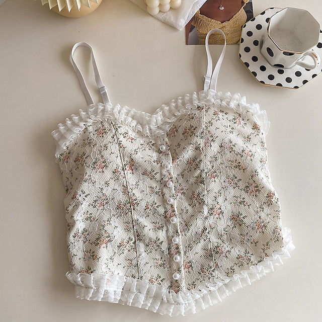 Women's vintage elegant French lace sling fashion, featuring intricate lace details and classic design, by My Store 3.