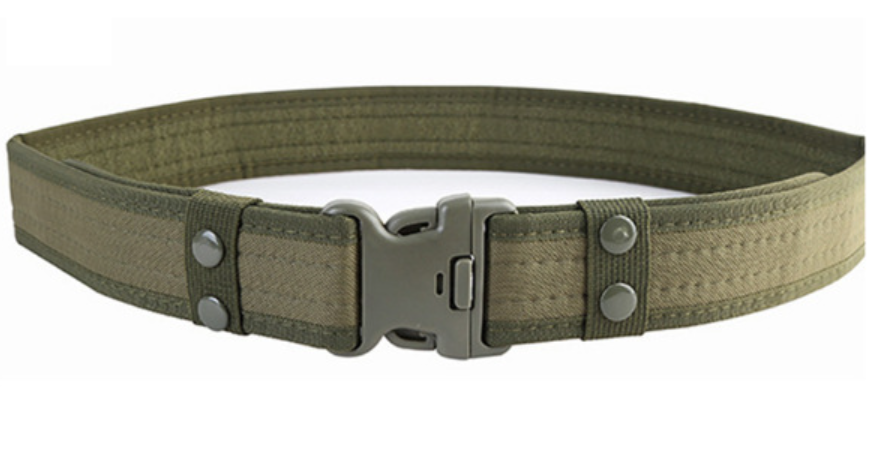 Quickfit tactical canvas belt for men in army style, featuring durable design and adjustable buckle, by My Store 3.